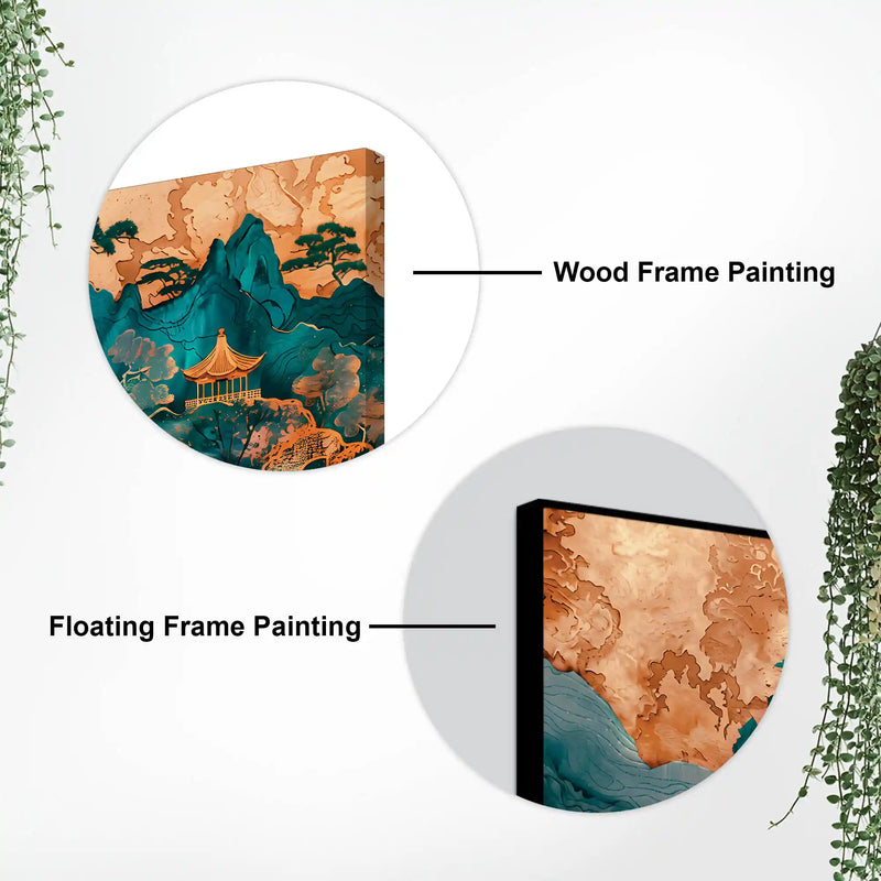 Abstract Nature Canvas Wall Art Painting for Luxury Decor