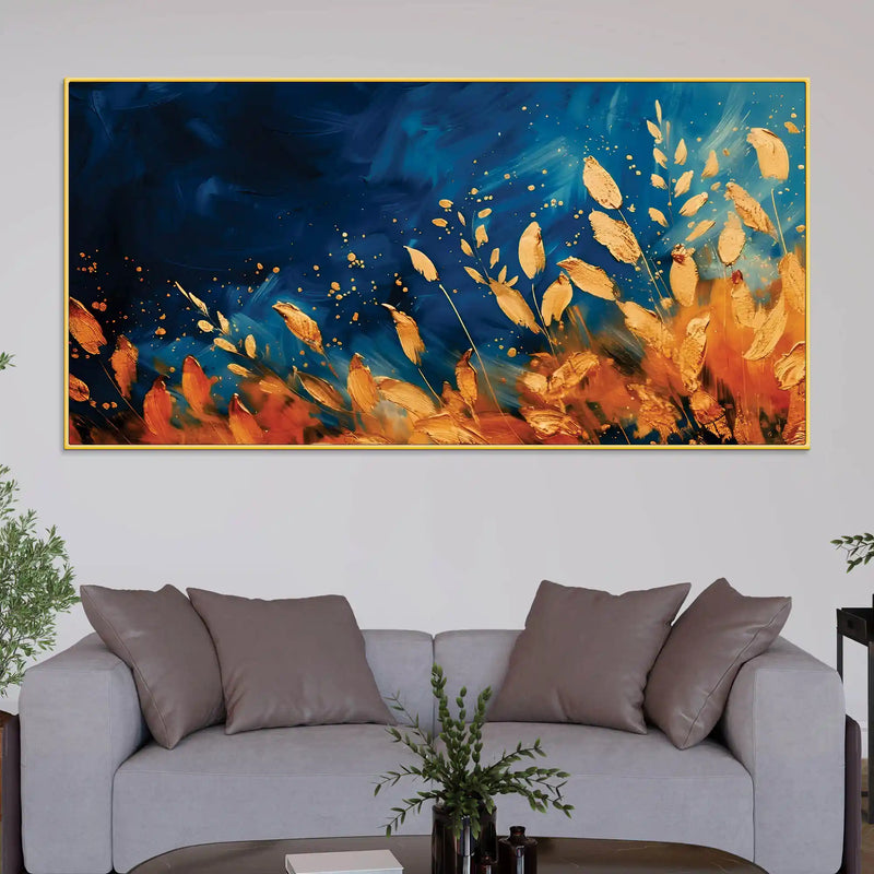 abstract-nature-leaf-canvas-wall-art-painting-for-elegant-interiors