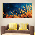 Abstract Nature Leaf Canvas Wall Art Painting for Elegant Interiors
