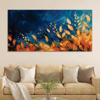 Abstract Nature Leaf Canvas Wall Art Painting for Elegant Interiors
