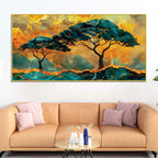 Abstract Nature Tree Canvas Painting for Living Room Decoration