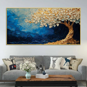 Abstract Nature Tree Canvas Wall Art Painting for Interior Décor