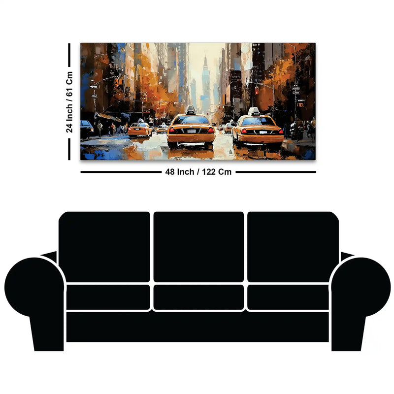 Abstract New York Street Canvas Wall Art for Decoration