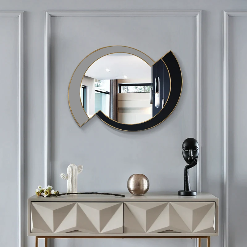 Abstract Nordic Pattern Bathroom Mirror