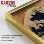 Abstract Ocean Wave Canvas Painting for Home Décor
