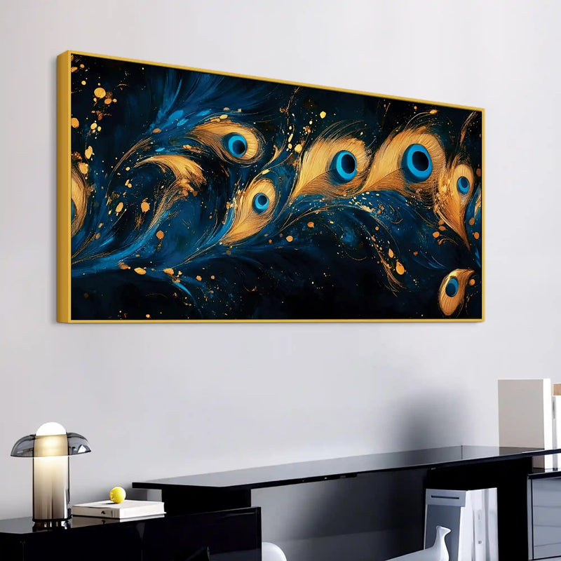 Abstract Peacock Feather Canvas Wall Art Painting