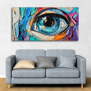 Abstract Picture of a Beautiful Girl's Eye Canvas Wall Painting