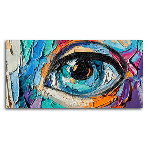 Abstract Picture of a Beautiful Girl's Eye Canvas Wall Painting