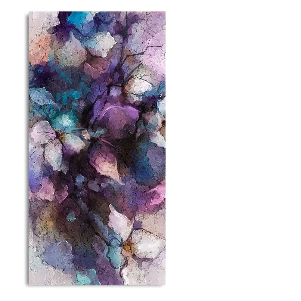 Abstract Purple Ethereal Floral Design Canvas Wall Painting