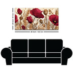 Abstract Red Poppy Flower Canvas Wall Art Painting for Home Decor