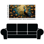 Abstract Royal Peacock Canvas Wall Art Painting