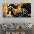 Abstract Running Horse Canvas Painting for Decor