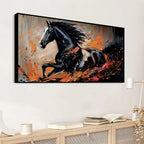 Abstract Running Horse Canvas Wall Art Painting