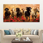 Abstract Running Horses Canvas Wall Art Painting