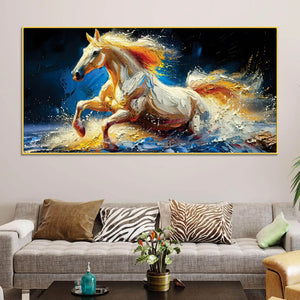 abstract-running-white-horse-canvas-wall-painting