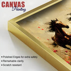 Abstract Running Wild Horses Canvas Painting