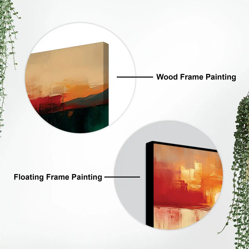 Abstract Sunset Canvas Wall Painting for Modern Living Room Décor