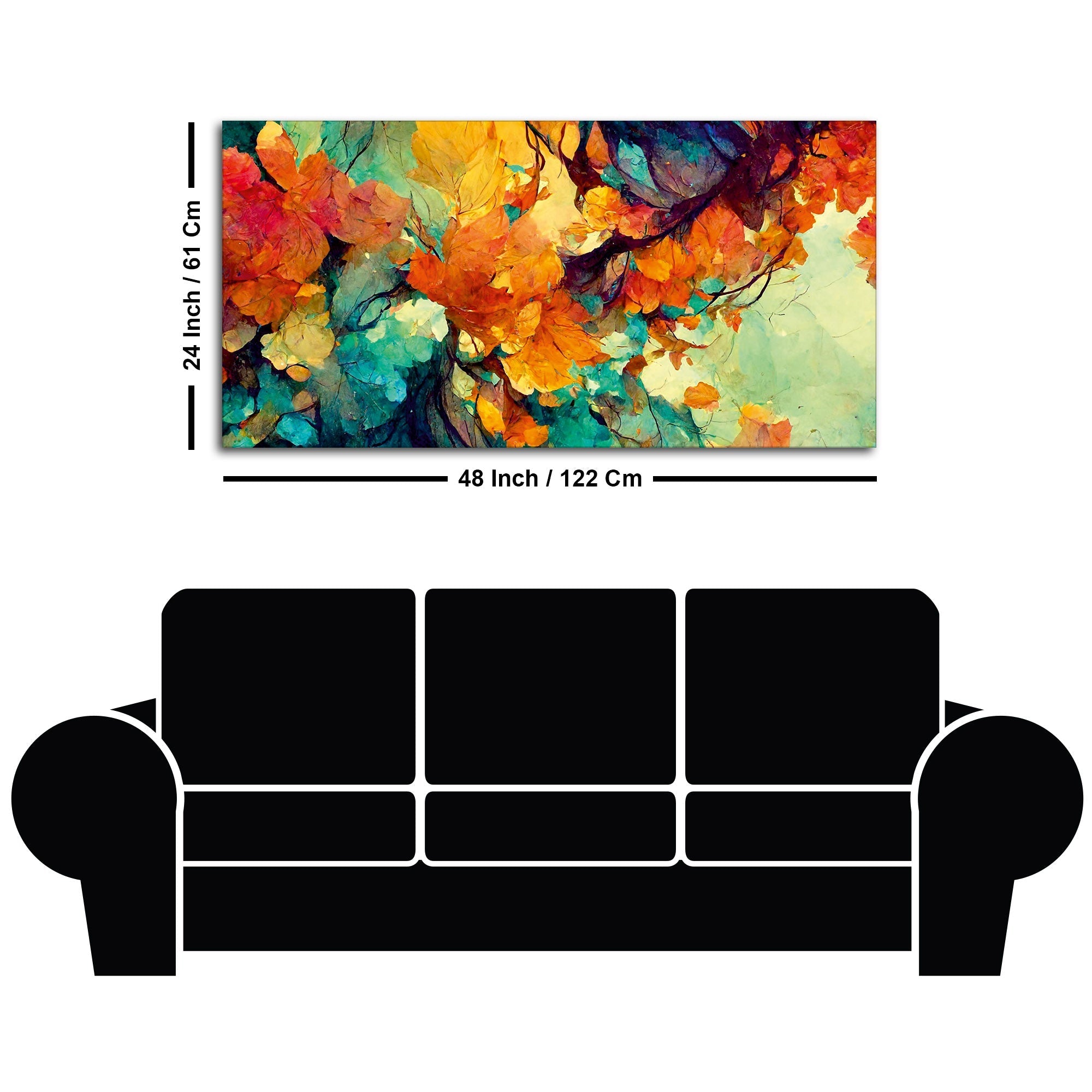 Abstract Texture Colorful Leaves Art Canvas Wall Painting