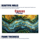 Abstract View of River Art Canvas Wooden Wall Painting