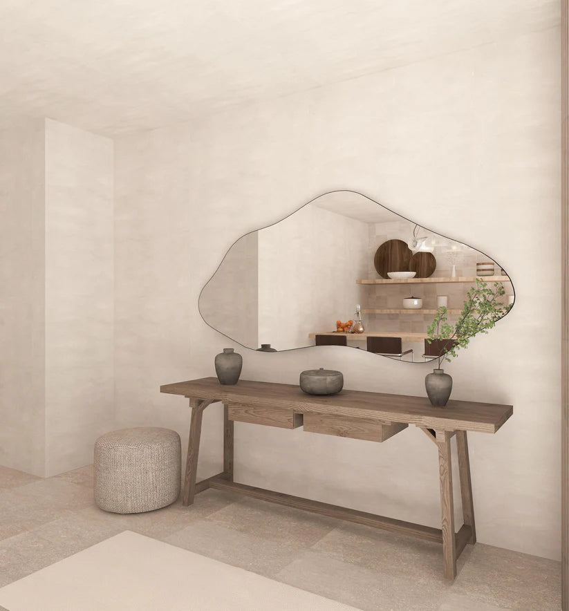 Abstract Wall Mirror in Flowing Shape Design