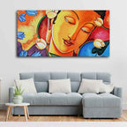 Abstract Wall Painting of Lord Spiritual Buddha