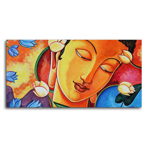 Abstract Wall Painting of Lord Spiritual Buddha