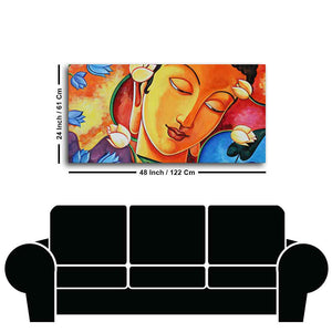 Abstract Wall Painting of Lord Spiritual Buddha