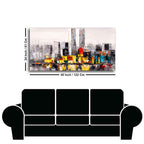 Abstract Wall Painting of A New York City Skyline