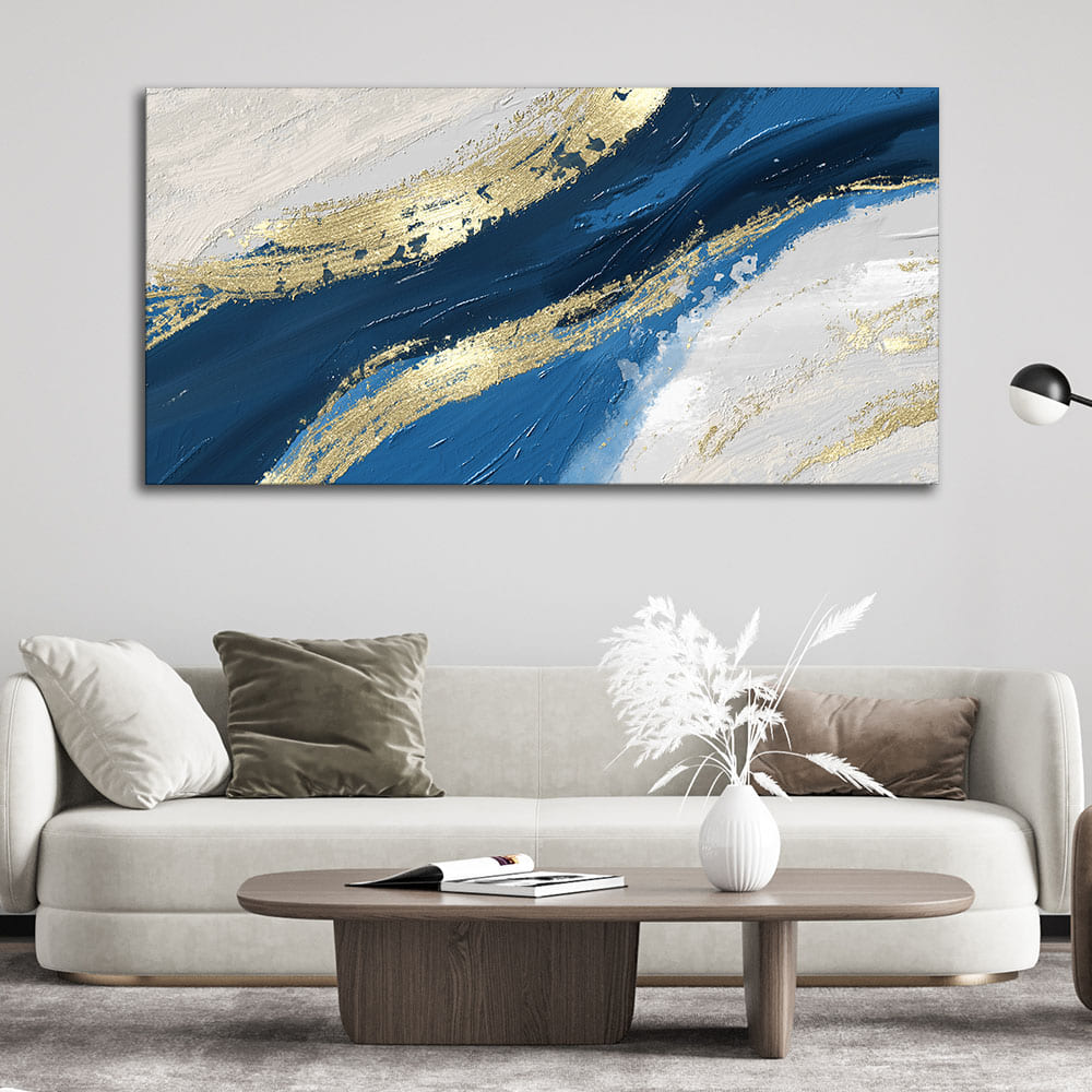 Abstract Wave Acrylic Premium Canvas Wall Painting