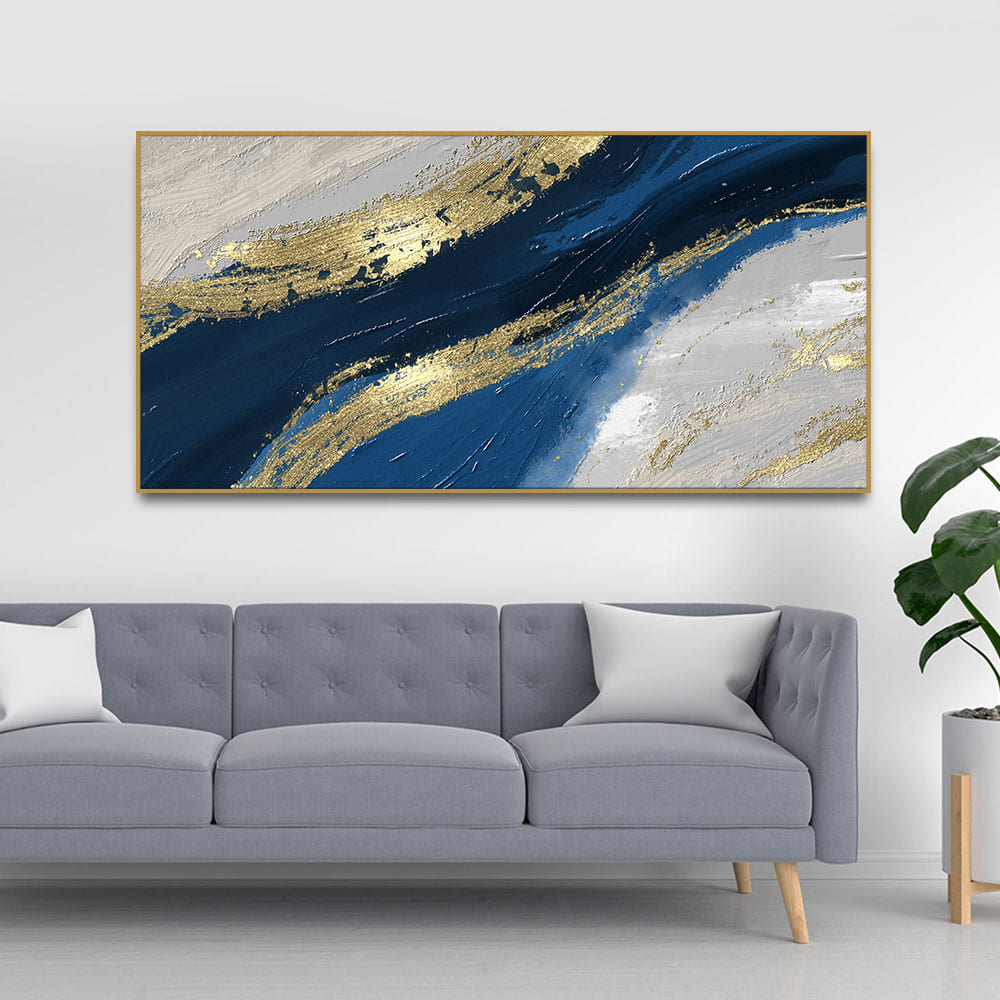 Abstract Wave Acrylic Premium Canvas Wall Painting