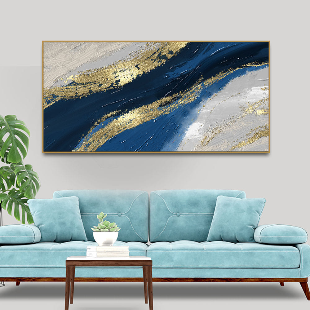 Abstract Wave Acrylic Premium Canvas Wall Painting