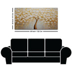 Abstract White Blossom Tree Wall Art Canvas Painting for Home Decor