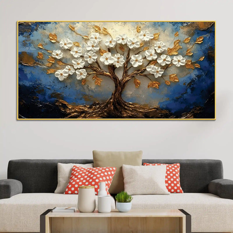 abstract-white-flower-tree-canvas-wall-art-painting-for-home-decor