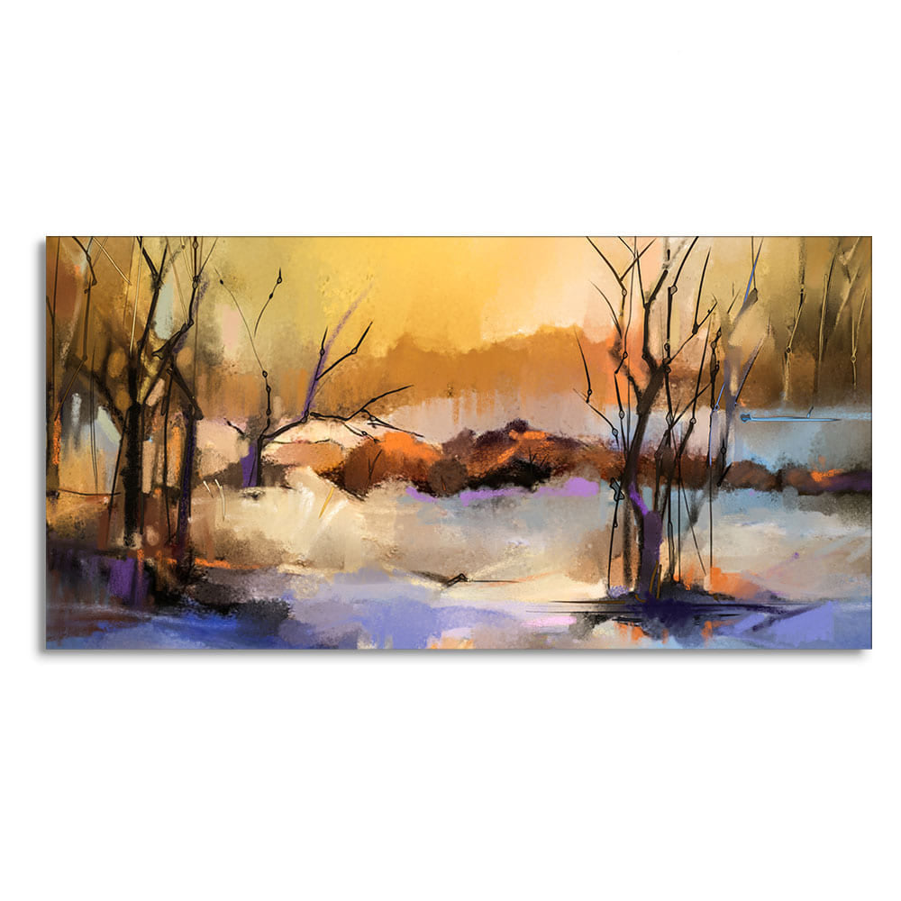 Abstract Winter Forest landscape Canvas Wall Painting