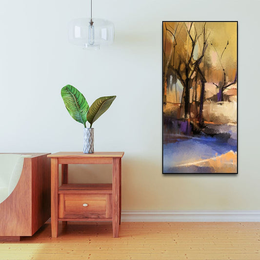 Abstract Winter Forest landscape Wall Painting