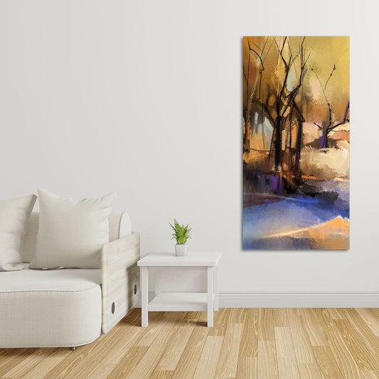 Abstract Winter Forest landscape Wall Painting