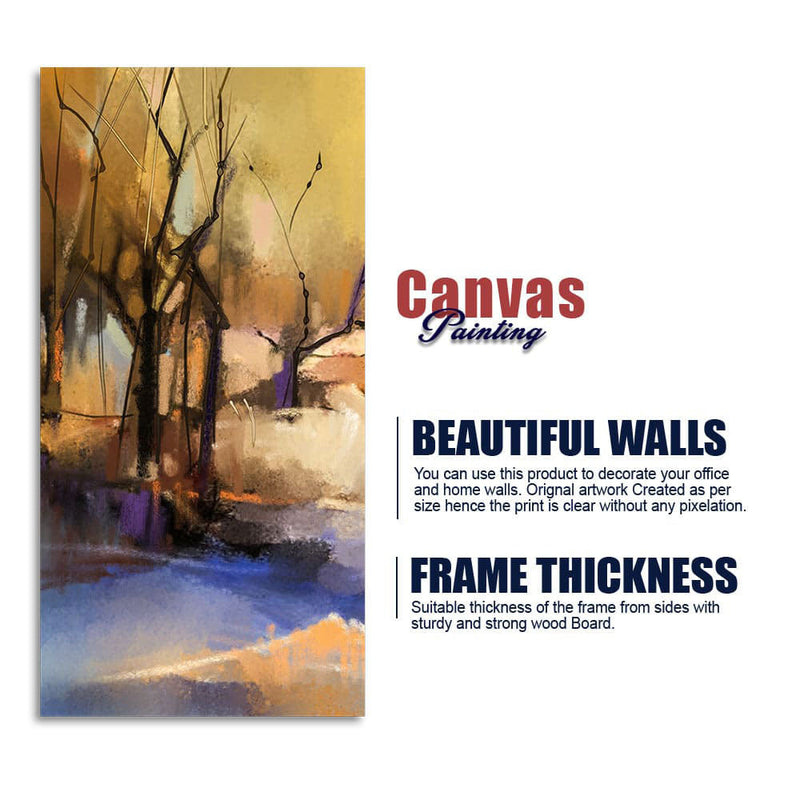 Abstract Winter Forest landscape Wall Painting