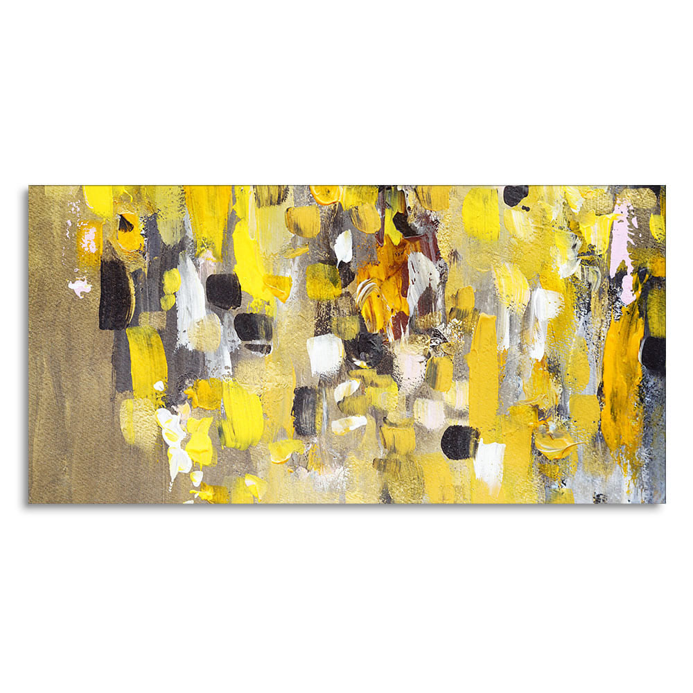 Abstract Yellow Wall Art Premium Canvas Wall Painting