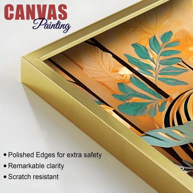 Abstract Zebra and Elephant Canvas Wall Painting