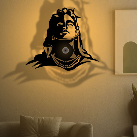 Adiyogi Lord Shiva Design Shadow Lamp