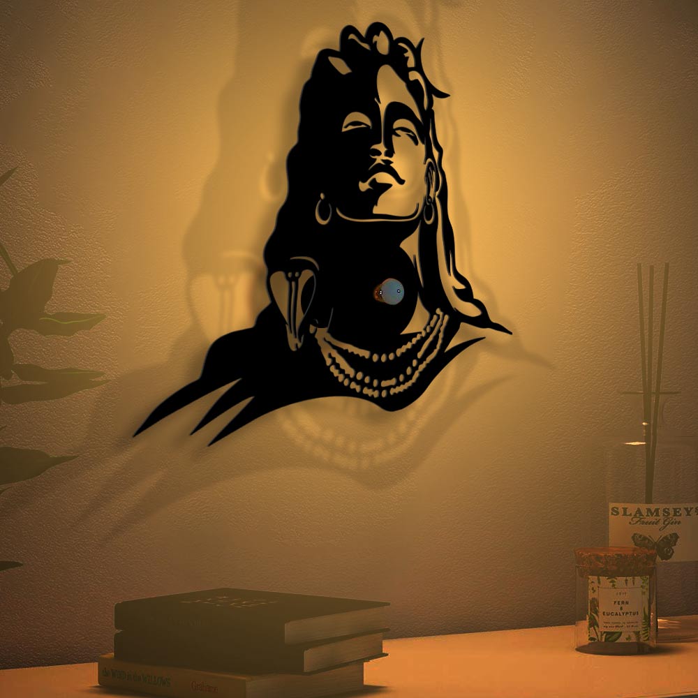 Adiyogi Lord Shiva Design Shadow Lamp