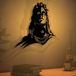 Adiyogi Lord Shiva Design Shadow Lamp