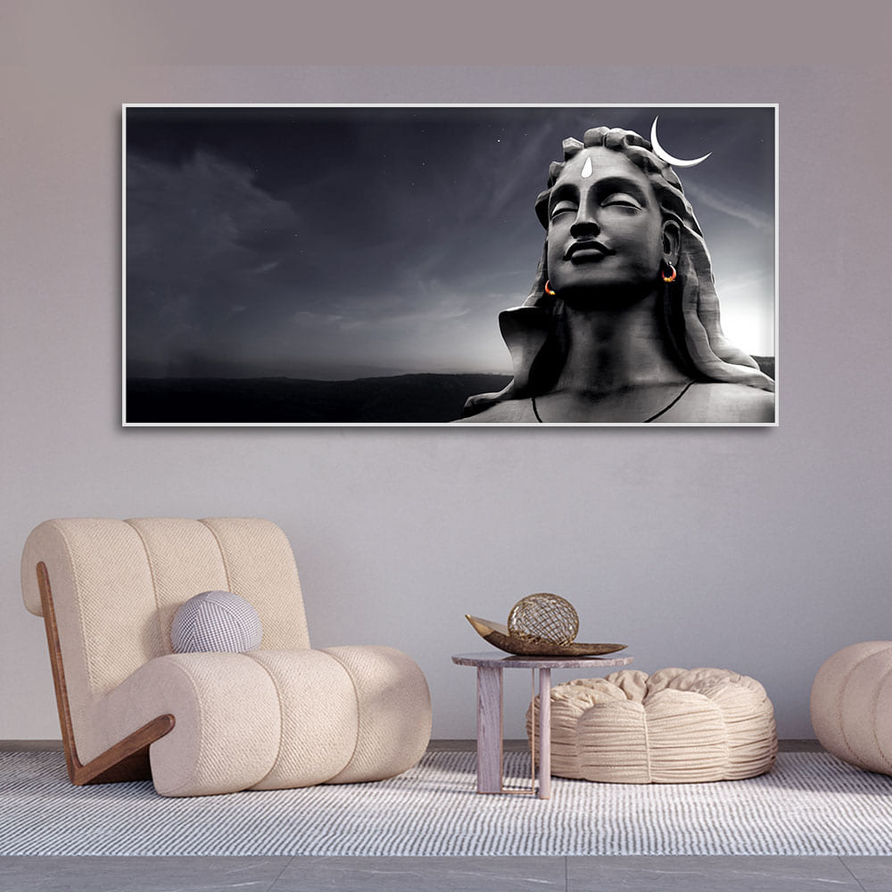 Shiva with moon art