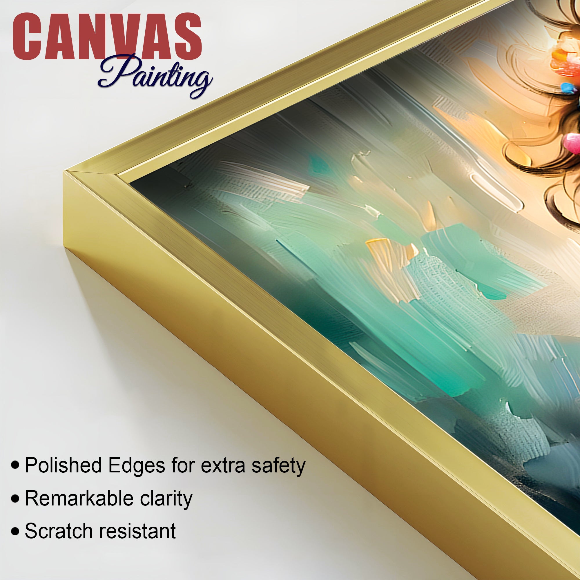 Adorable Baby Krishna Wall Painting on Canvas for Home Decoration