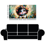 Adorable Baby Krishna Wall Painting on Canvas for Home Decoration