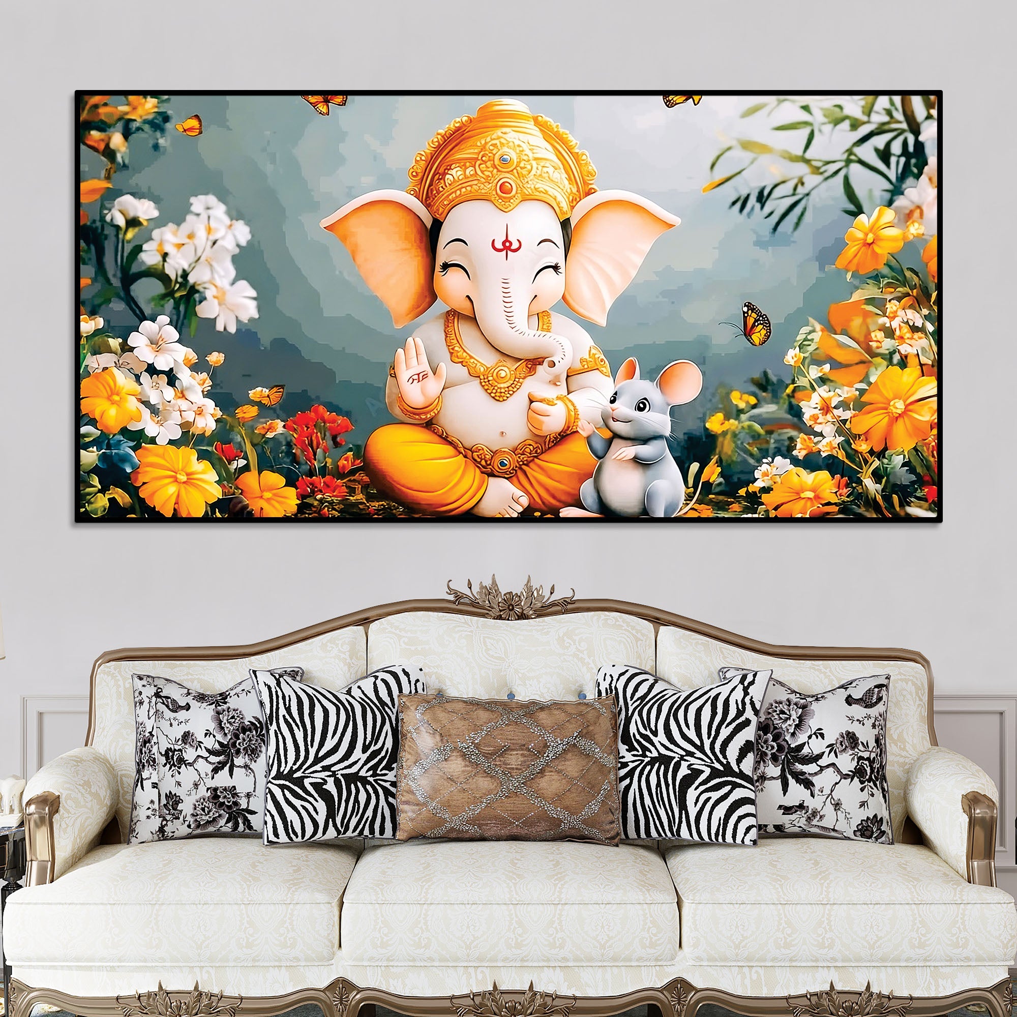 adorable-bal-ganesha-sitted-with-mooshak-giving-blessings-canvas-wall