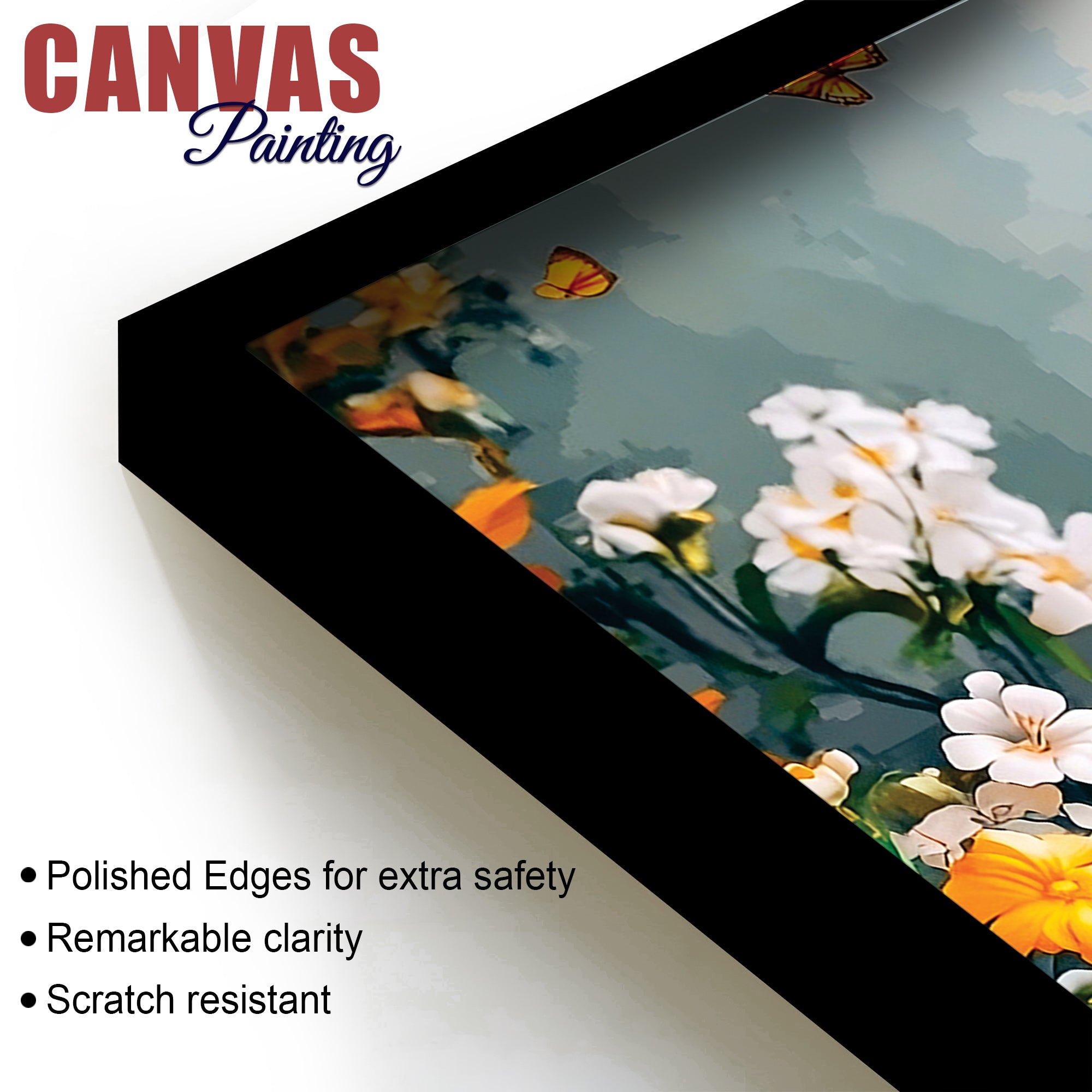 Adorable Bal Ganesha Sitted with Mooshak Giving Blessings Canvas Wall Painting for Home & Office – Spiritual Wall Art for Home Decor