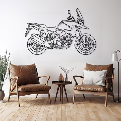 Adventure Motorcycle Metal Wall Art for Living Room Decor