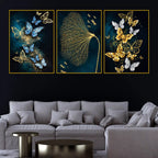 aesthetic-blue-gold-butterfly-floating-frame-crystal-wall-painting-set-of-3