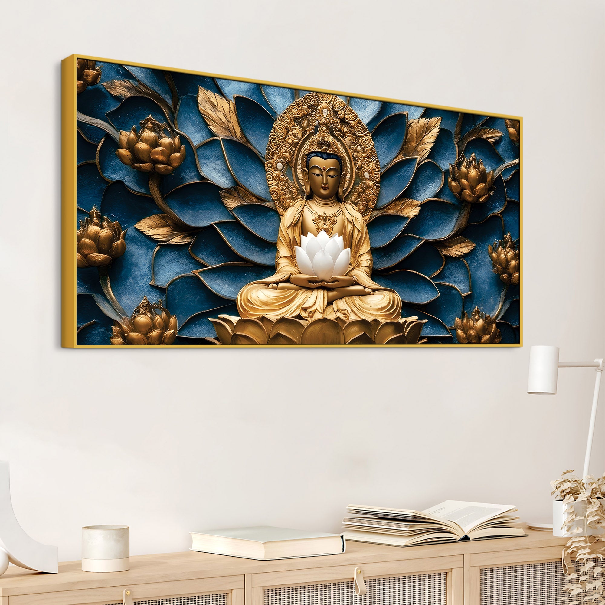 Aesthetic Buddha Wall Painting for Interior Wall Decor